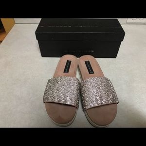 Studded Pink Slide Ons/Flip Flops